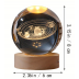 6cm Crystal Ball Laser Engraved Glass Sphere with Wooden USB Base